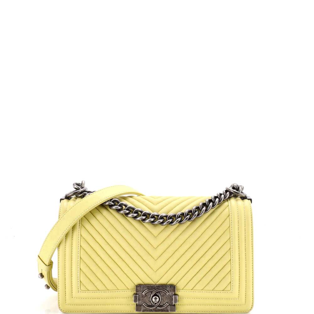 Chanel Boy Flap Bag Chevron Wrinkled #350909C36B